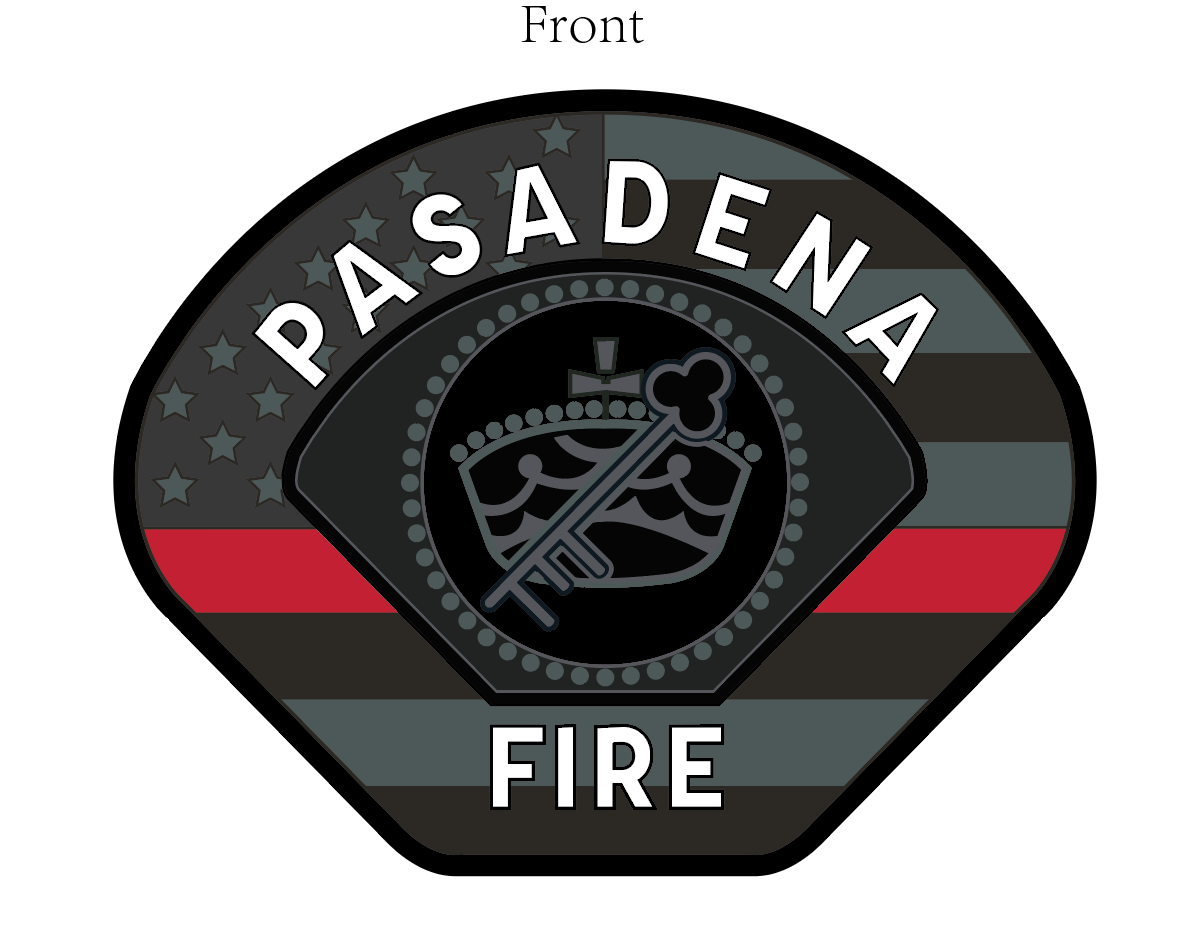 Pasadena Fire Thin Red Line PVC Patch