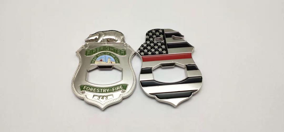 Forestry Fire Badge Bottle Opener