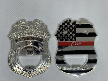 LAFD Badge Bottle Opener